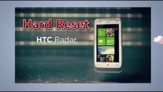 HTC Radar  Hard resetFactory reset [upl. by Aynos562]