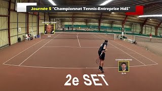 Christophe 56 vs Sebastien 15  Match corpo  2e set  28022017 [upl. by Arok]