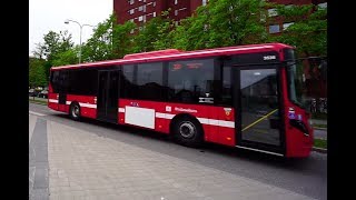 Sweden Stockholm bus ride from Spånga to Jakobsberg train station [upl. by Haelem]