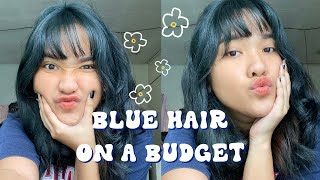 BLUE HAIR ON A BUDGET 300 PESOS ONLY  Philippines [upl. by Gona]