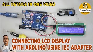 PCF8574 I2C LCD  Connecting an LCD Display to Arduino using I2C Adapter  I2C LCD Display [upl. by Eddana]