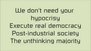 The Unthinking Majority  Serj Tankian lyrics [upl. by Ettedo]