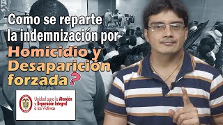 Cómo se reparte la indemnización administrativa por los hechos de Homicidio y desaparición forzada [upl. by Arytahs956]