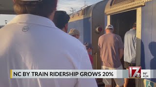 NC By Train ridership grows 20 [upl. by Licastro]