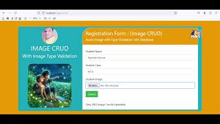 IMAGE CRUD I With Image Type Validation I Upload Images into MySQL Database using PHP Part3 [upl. by Anawat]