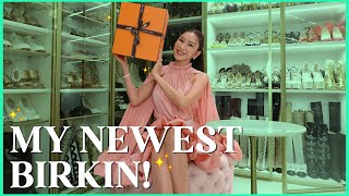 UNBOXING MY NEW 80K HERMES BAG BIRKIN 25 Vert DEau  JAMIE CHUA [upl. by Ayidah810]