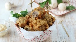 Funghi in pastella di pane [upl. by Karlen]