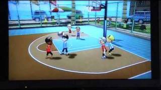 Wii Sport Resort Basketball Hibari Gameplay Round2 vs Andy [upl. by Ardaed]