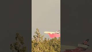 Tanker 914 retardant drop [upl. by Aipmylo]