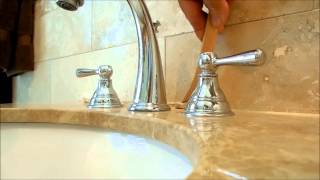 How to Fix  and Re caulk a bathroom counter topCome sistemare un piano bagno [upl. by Anirok880]