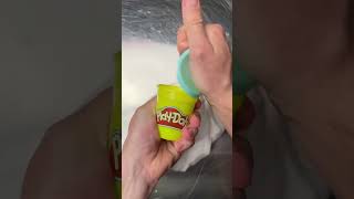 Adding Play Dough to Over Activated Slime [upl. by Rento961]