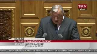 Allocution du Président du Sénat  En séance [upl. by Fenelia]