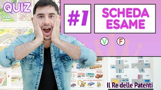 SCHEDA ESAME 1  40 QUIZ  QUIZ PATENTE [upl. by Eecrad780]