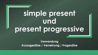 Englisch simple present und present progressive [upl. by Enived]