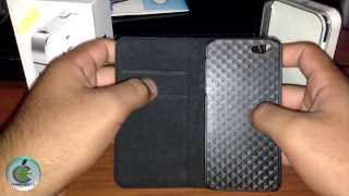 Revisado De funda Cartera Tipo Flip Over Para iphone 5 En Español [upl. by Nawotna545]