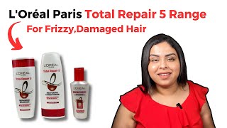 How to get get shiny lustrous healthy hair with Keratin xs ft LOreal Paris Total Repair 5 Range [upl. by Gena]