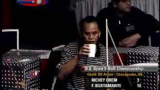 BCtv US Open 9Ball Championship Match 4  Bustamante vs Orem [upl. by Jase]