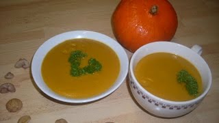 Recette de la soupe velouté au potimarron et marron [upl. by Mott]