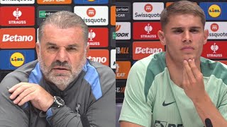 FULL PRESS CONFERENCE Micky van de Ven and Ange Postecoglou Tottenham v AZ Alkmaar Europa League [upl. by Kreit]