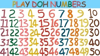 Play Doh Numbers 1 to 50  Learn to Count 1 to 50  Kids Number Song  Kids Nursery Rhymes  Playdoh [upl. by Tatman]