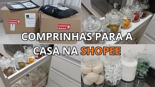 COMPRAS NA SHOPEE PARA LAVANDERIA E COZINHA  ORGANIZAÇÃO  POTES HERMÉTICOS DE VIDRO  ASMR [upl. by Berny]