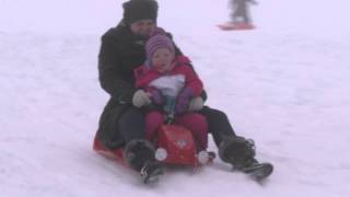 Erste Skifahrer auf dem Fichtelberg [upl. by Eelirrem]