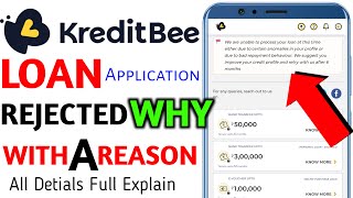 Kreditbee Loan Application Rejected 🚫 Retry in 6 Month We Are Unable To Progress Problem Solved [upl. by Ierbua822]