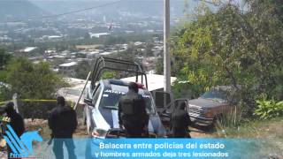 BALACERA EN NOGALES DE LA SIERRA DEJA AL MENOS TRES POLICÍAS LESIONADOS [upl. by Ardnos]