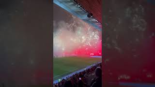 SK Slavia Prague pyro show at match vs MFK Karviná [upl. by Inalan]