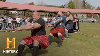 STRONGMEN VS SCOTSMEN IN EPIC TUGOFWAR  The Strongest Man in History Season 1  History [upl. by Zsuedat]