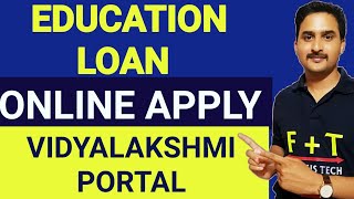 Education Loan Online Application At Vidyalakshmi Website [upl. by Elleira]