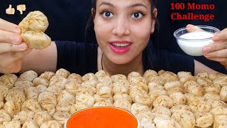 Eating 100 Momo Challenge  Spicy 🔥Momo Eating Challenge  Eating Challenge  Food Challenge Video [upl. by Keavy]