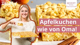 😍🍎 SUPEREINFACH Saftiger Apfelkuchen vom Blech mit Streuseln  Thermomix® Rezepte [upl. by Sokem]