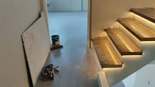 Installation of led strip lights on stairs [upl. by Byrne]