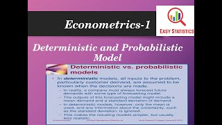 Econometrics1 Lecture2 Part1  Def of Econometrics Deterministic and NonDeterministic Model [upl. by Bac]