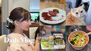 【vlog】好きな映画を見て美味しいご飯を食べる週末🐈💞 大事な日の前日美容ケア🪄 初めての学芸大学開拓  お気に入りのサラダ🥗 [upl. by Bela495]