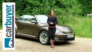 Volkswagen Beetle Cabriolet convertible 2013 review  CarBuyer [upl. by Ynattib]