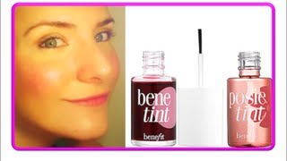 Benefit Tints Benetint vs Posietint Review Demo  Lip amp Cheek Stains [upl. by Aiza]