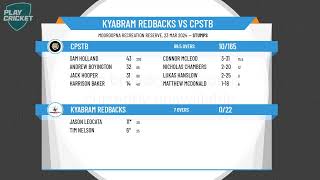 Cricket Shepparton  B Grade  Clyde Young Sheild grandfinal  Kyabram Redbacks v CPSTB  Day 1 [upl. by Bacchus]