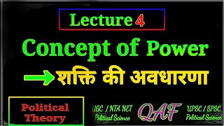 Concept of Power Lecture 4 Political Theory [upl. by Nodnalb]