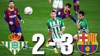 Real Betis vs Barcelona 23 La Liga 2021  MATCH REVIEW [upl. by Idahs]