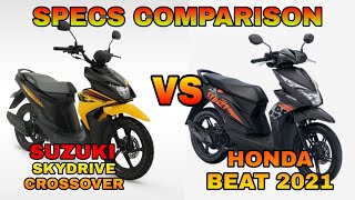 suzuki skydrive crossover vs honda beat 2021  specs comparison [upl. by Gean]