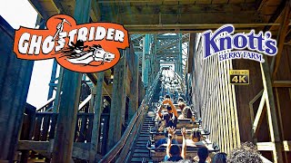 June 2024 Ghost Rider Roller Coaster On Ride 4K POV Knotts Berry Farm [upl. by Cynara954]