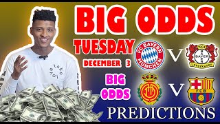 Big Odds Football Prediction Today 03122024  Betting tips Today  best odds [upl. by Nivat431]