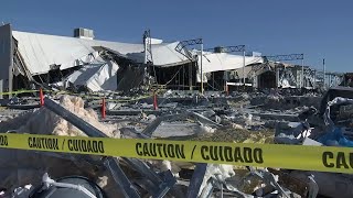 Video of the tornado damage at the Amazon warehouse in Edwardsville Illinois [upl. by Baiel]