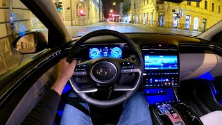 Hyundai TUCSON 2023  NIGHT POV test drive amp REVIEW PHEV 265 HP [upl. by Artemisa142]