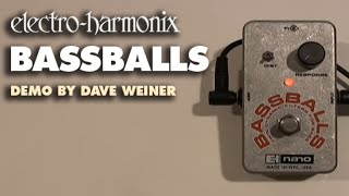 ElectroHarmonix Bassballs Twin Dynamic Envelope Filter EHX Pedal Demo by Dave Weiner [upl. by Lyrem]