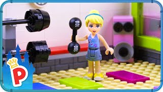 ♥ LEGO Cinderella Visits FITNESS CENTER for a Cardio Workout [upl. by Etnaik191]