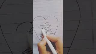 ♥Couple drawing youtubeshorts viralvideo [upl. by Yrad]