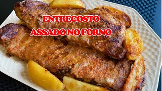 ENTRECOSTO ASSADO NO FORNO [upl. by Bonn]